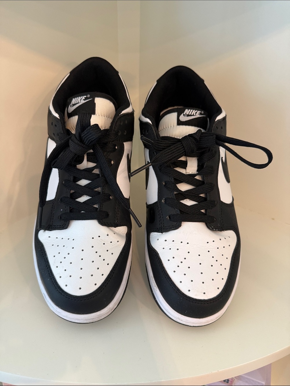Nike Dunk Low Retro White Black Panda Mens Shoes - size 8.5